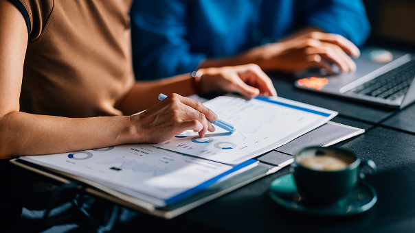 Working on reports and computers